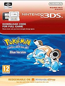 Pokemon Blue - Nintendo eShop Code (3DS/DE/Digital Download Code)